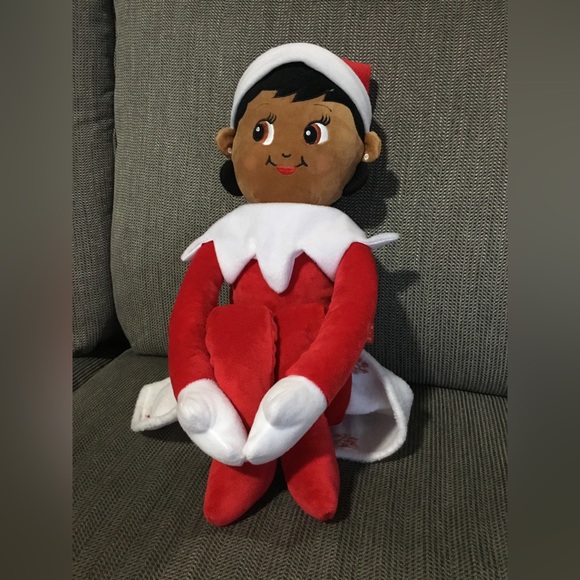 ELF On The Shelf Dark Tone / Brown Plushee Pals Huggable 27" Elf Girl - Picture 2 of 5